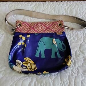Fossil Multicolor Elephant Pattern Crossbody Bag
